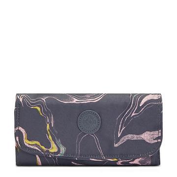 Portfele Kipling Money Land Printed Snap Wallet Szare | PL 1033TC